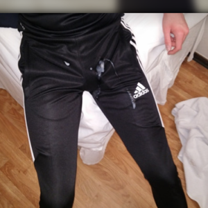 *** on adidas trackies