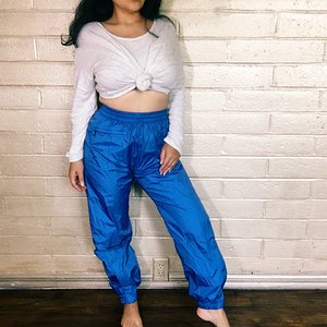 Swishy blue pants