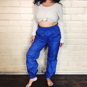 Swishy blue pants