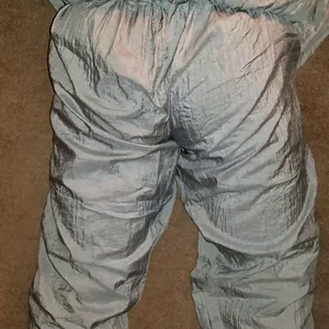 Me in a sexy silver shellsuit