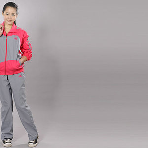2012 Adidas tracksuit womens pink grey front cute
