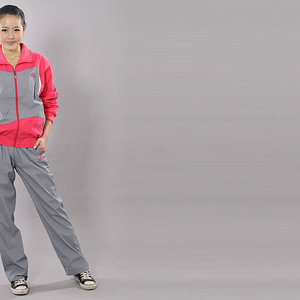 2012 Adidas tracksuit womens pink grey front