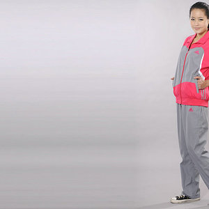 2012 Adidas tracksuit womens pink grey side