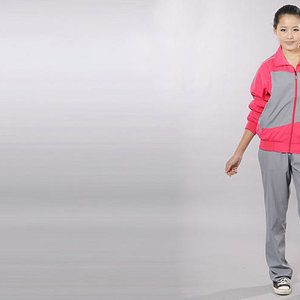 2012 Adidas tracksuit womens pink grey front hanging