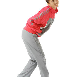 2012 Adidas tracksuit bun womens pink grey sporty