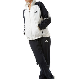 2012 Adidas tracksuit womens white black front pockets