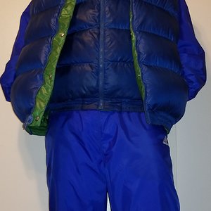 My puffy Adidas suit with two puffer Adidas vest