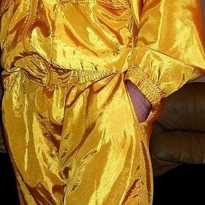 Gold swishy shellsuit