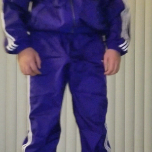 Purple adidas.