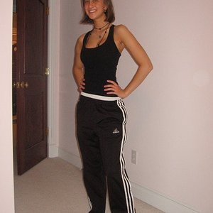 Adidas black pants sporty tanktop