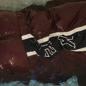 Swishy suit tub orgasm