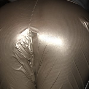 Under Armour wind pants on my bum