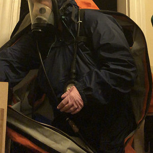 Nylon rainsuit under my hazmat suit