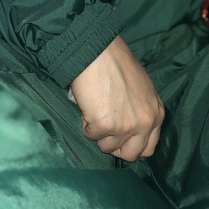 Green adidas tracksuit