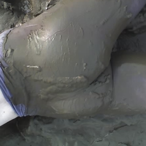 Mud fun in lycra shorts