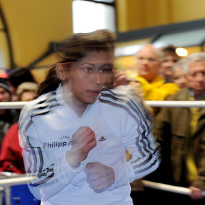 Adidas black pants white top boxing