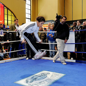 Adidas black pants white top jump