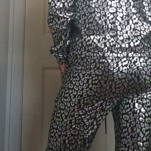 My new shiny chrome nylon tracksuit.  Im in heaven