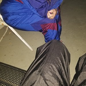 Made a new shiny nylon friend..... my neighbor