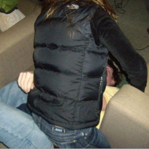 Black NF nuptse gilet