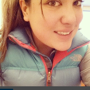 Light blue North Face Nuptse