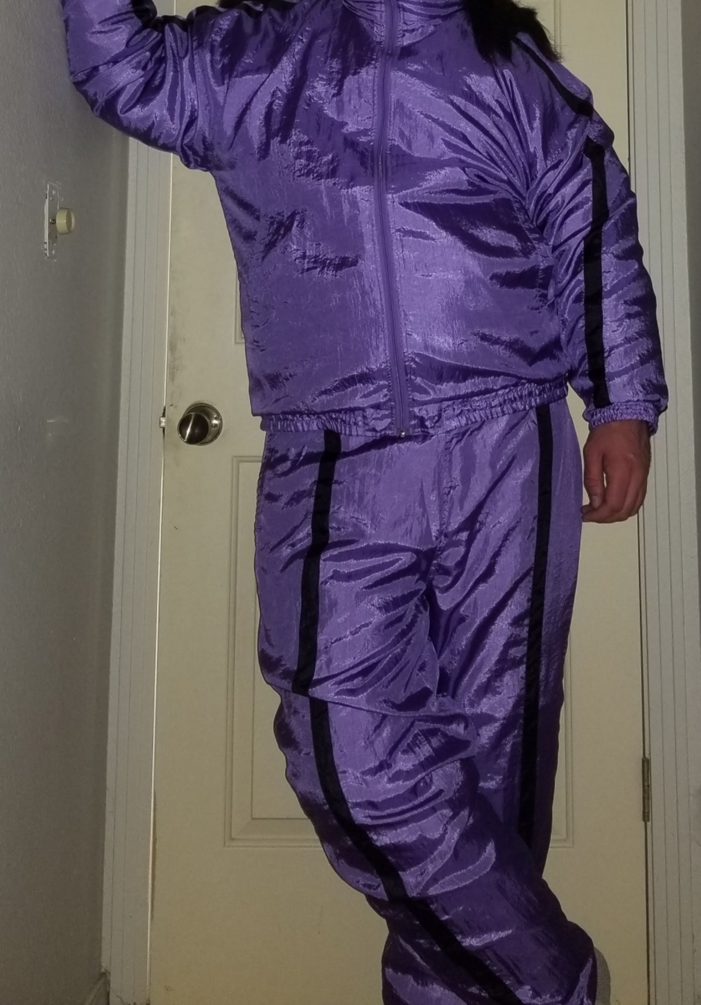 12 shellsuits on. Because why not. Lol