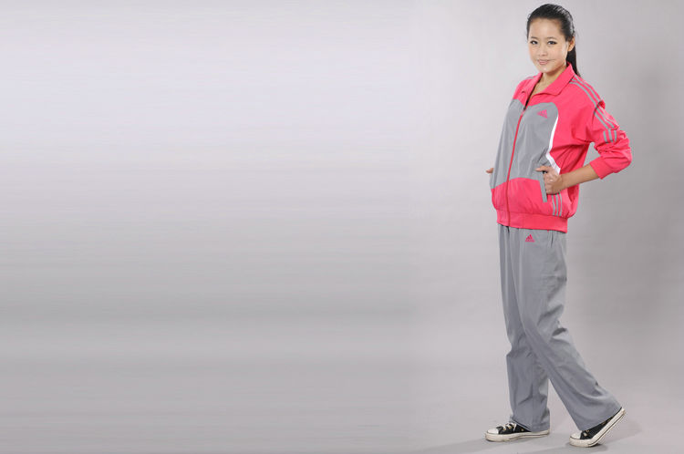 2012 Adidas tracksuit womens pink grey side