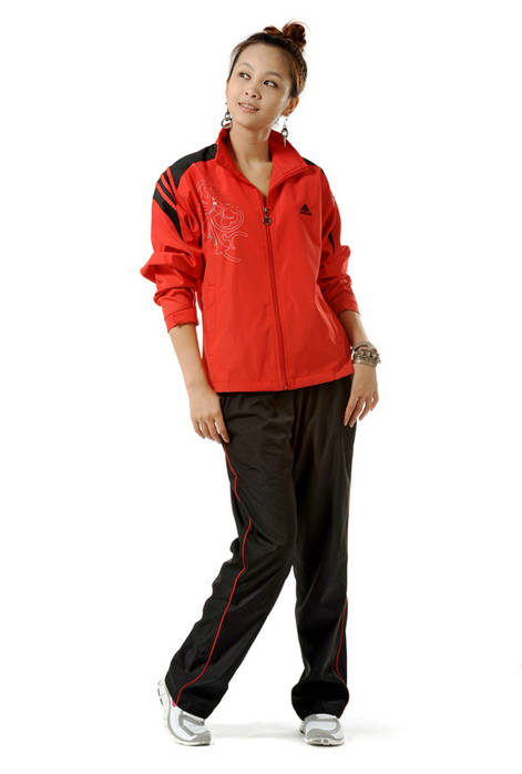 2012 Adidas tracksuit womens red front