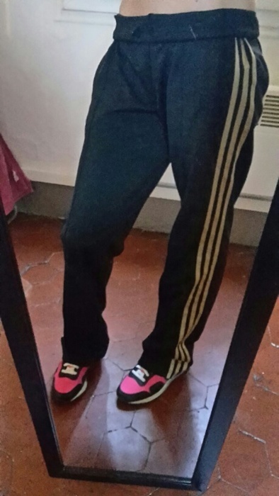 adidas black/gold pants