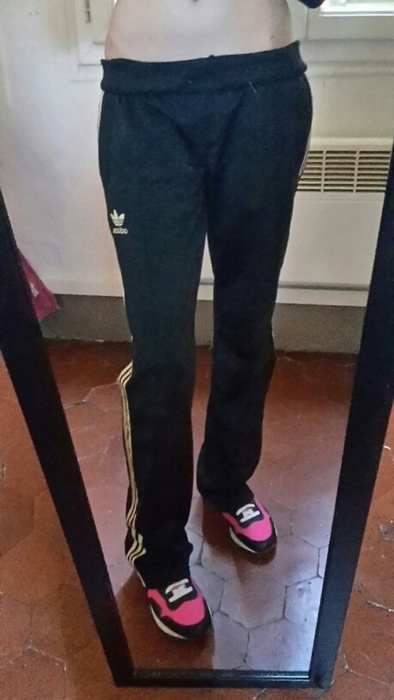adidas black/gold pants