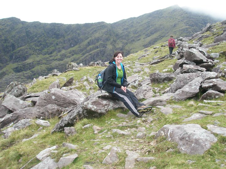 Adidas black pants hillside view