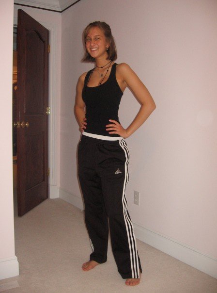 Adidas black pants sporty tanktop