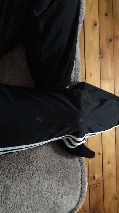 Adidas black/white pants legs