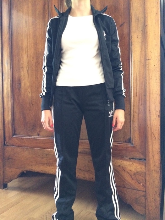 Adidas black/white suit