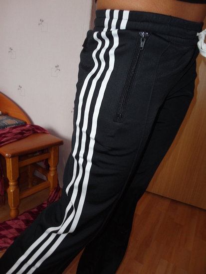 Adidas black womens track pants