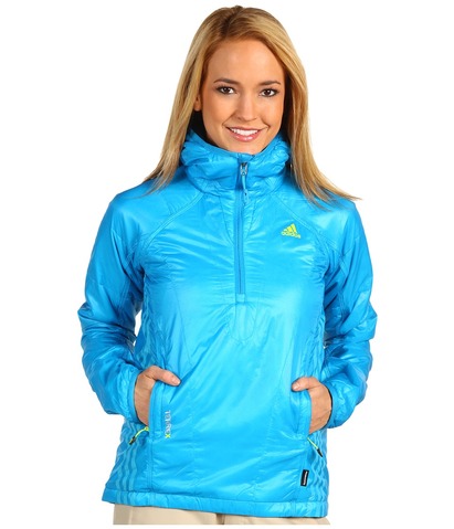 Adidas blue shiny bundle up jacket
