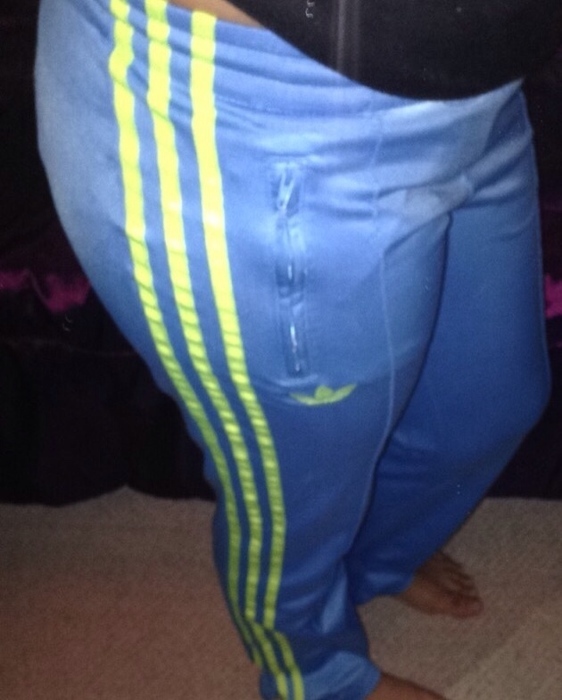 Adidas blue/yellow pants