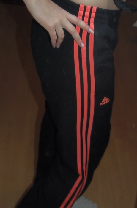 Adidas pants black / red