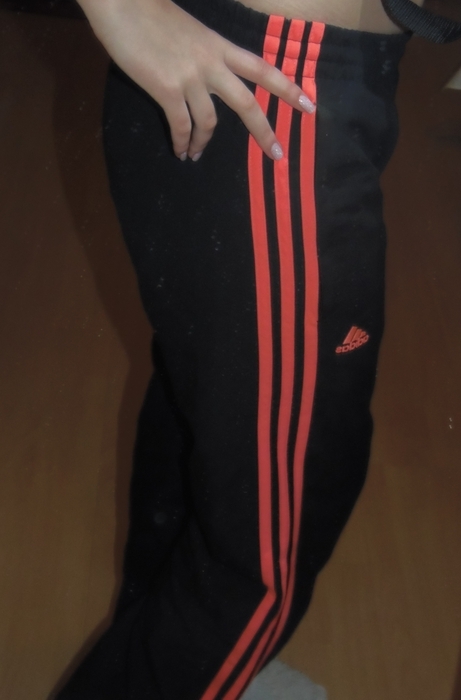 Adidas pants black / red