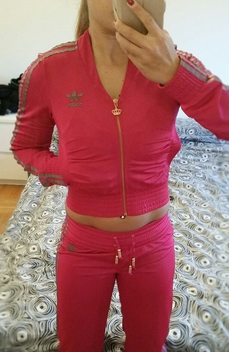 Adidas pink suit girl