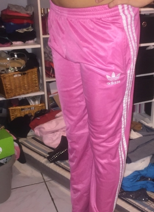 Adidas pink/white pants