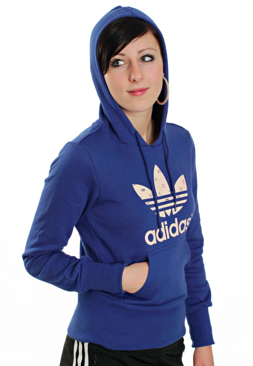 adidas trefoil powerblueshell girlhoodie side Lg