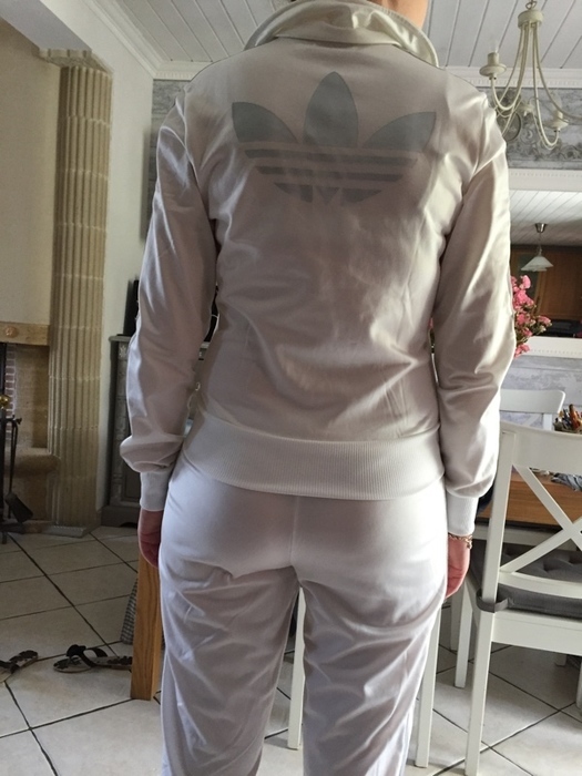 Adidas white suit