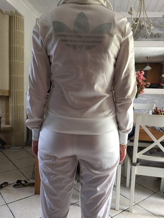 Adidas white suit