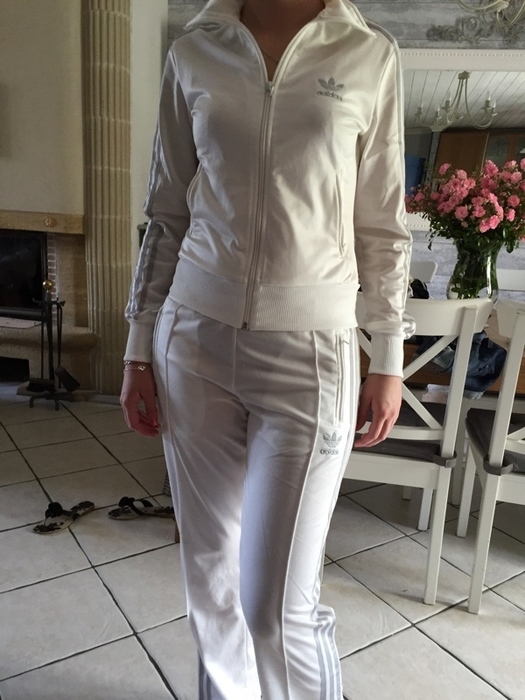 Adidas white suit