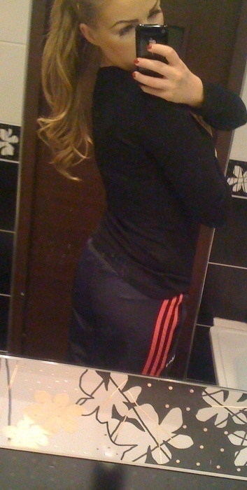 Adidas womens balck pants red stripe angle back photo