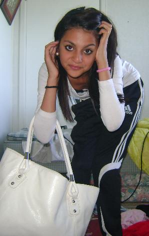 Adidas womens black pants front hair pose