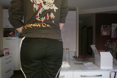 Adidas womens black pants rea shot custom T