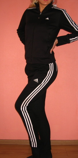Adidas womens black pants side pose