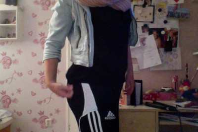 Adidas womens black pants with side flap